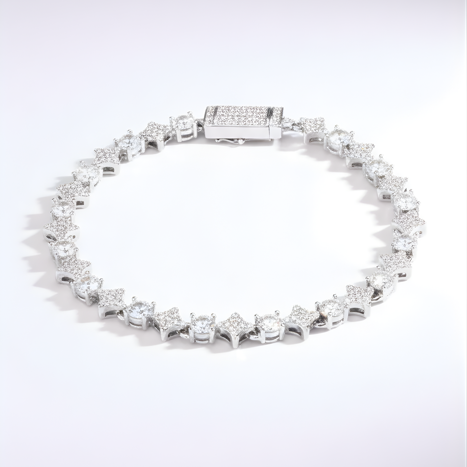 Iced Cut Star Bracelet