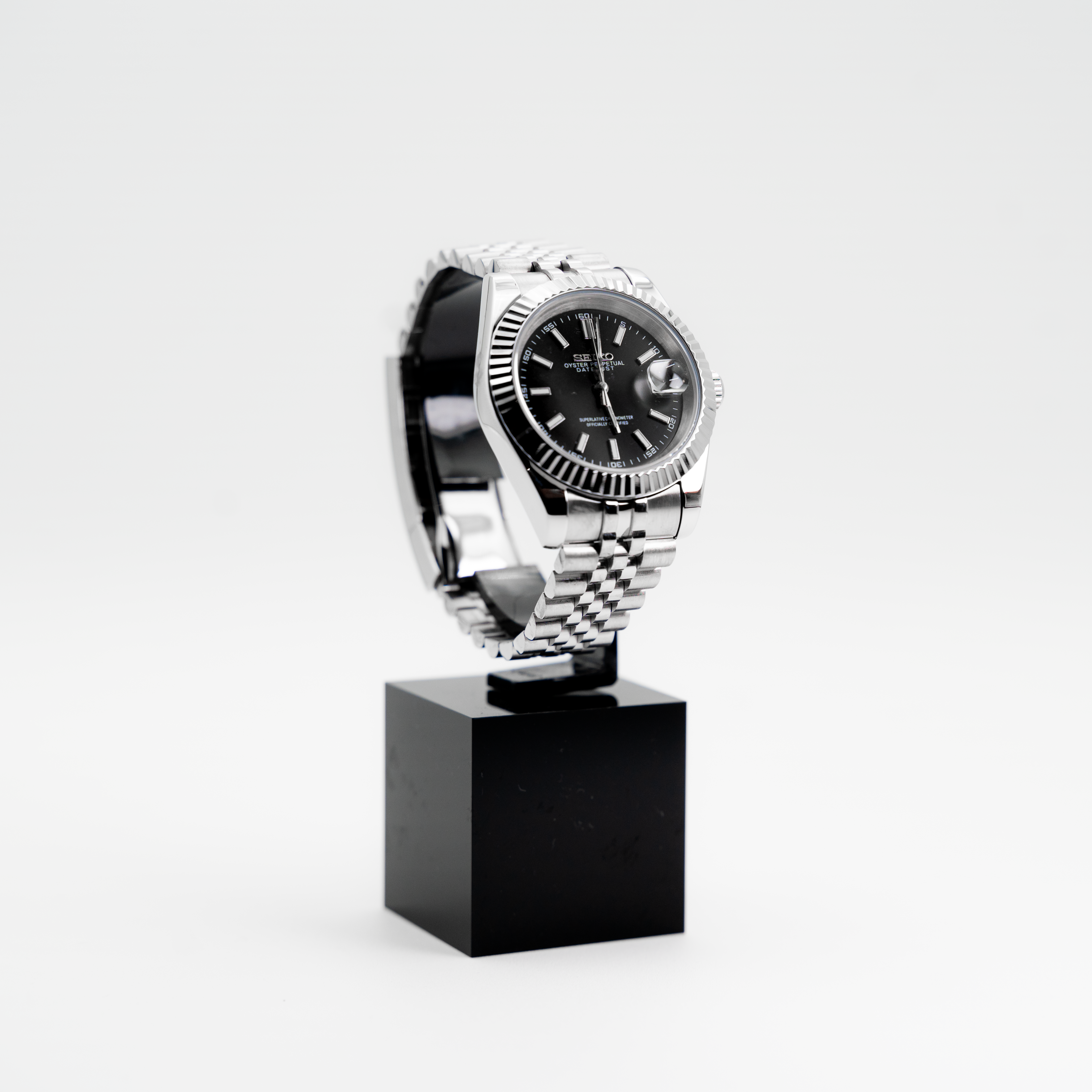 Seiko Watch Silver Black