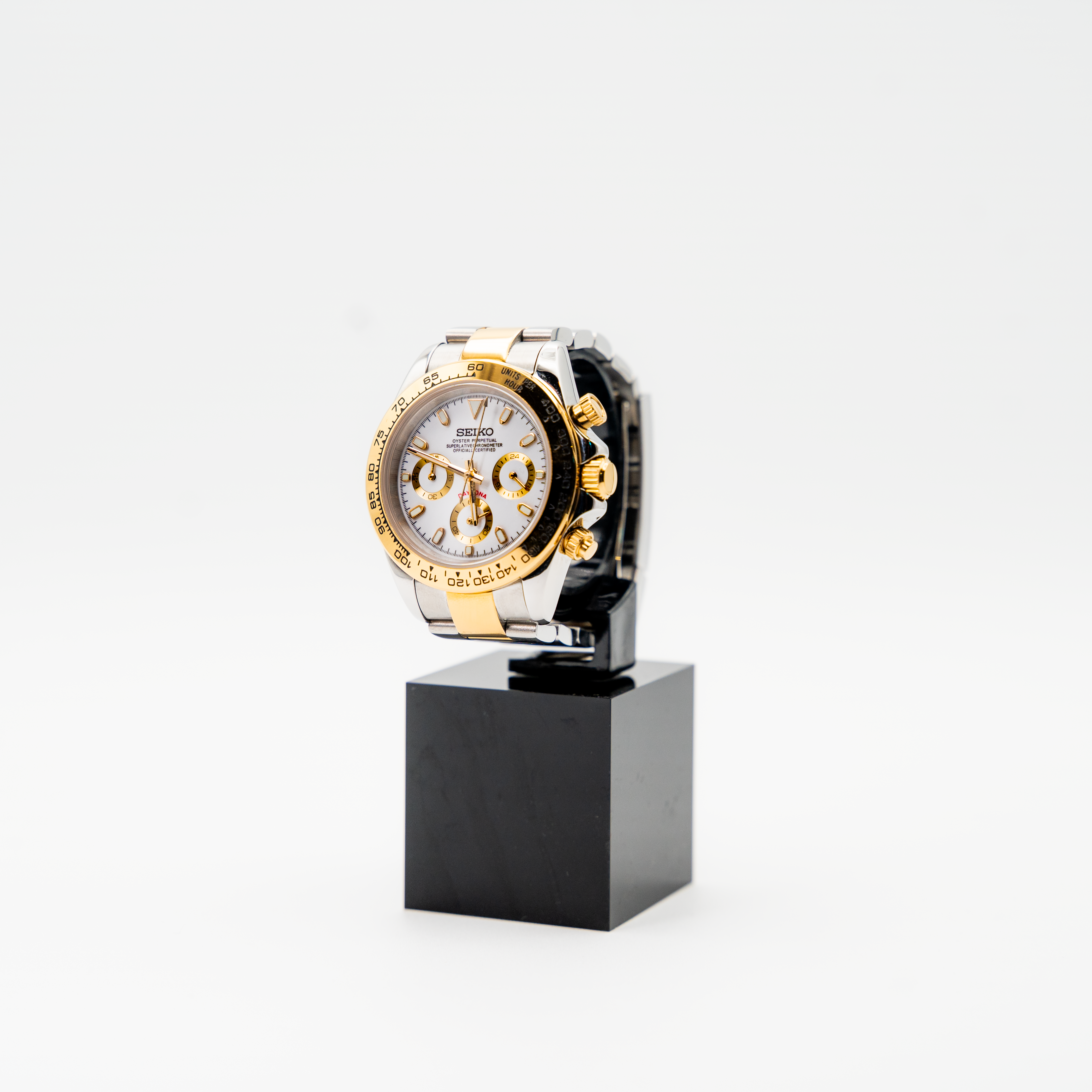 Silver Gold Chronograph