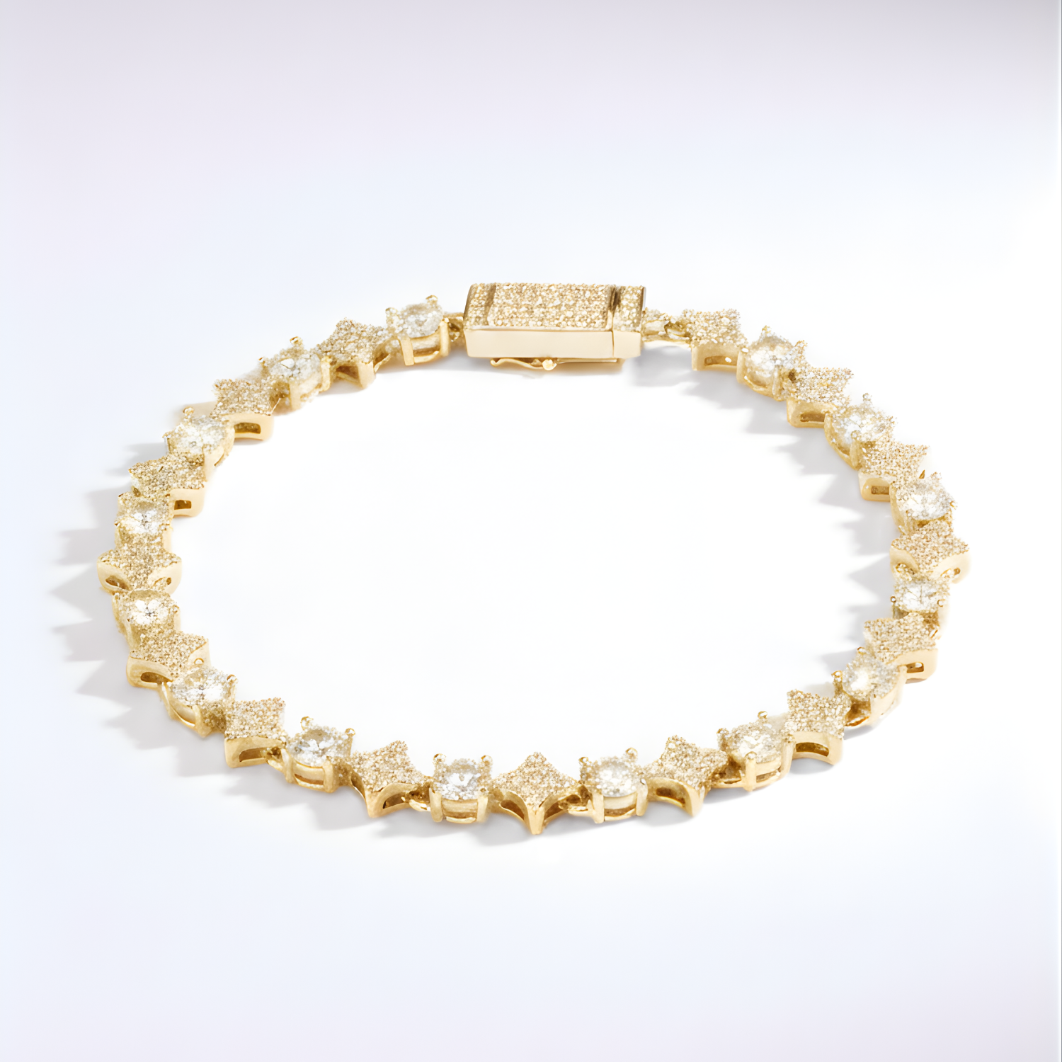 Iced Cut Star Bracelet