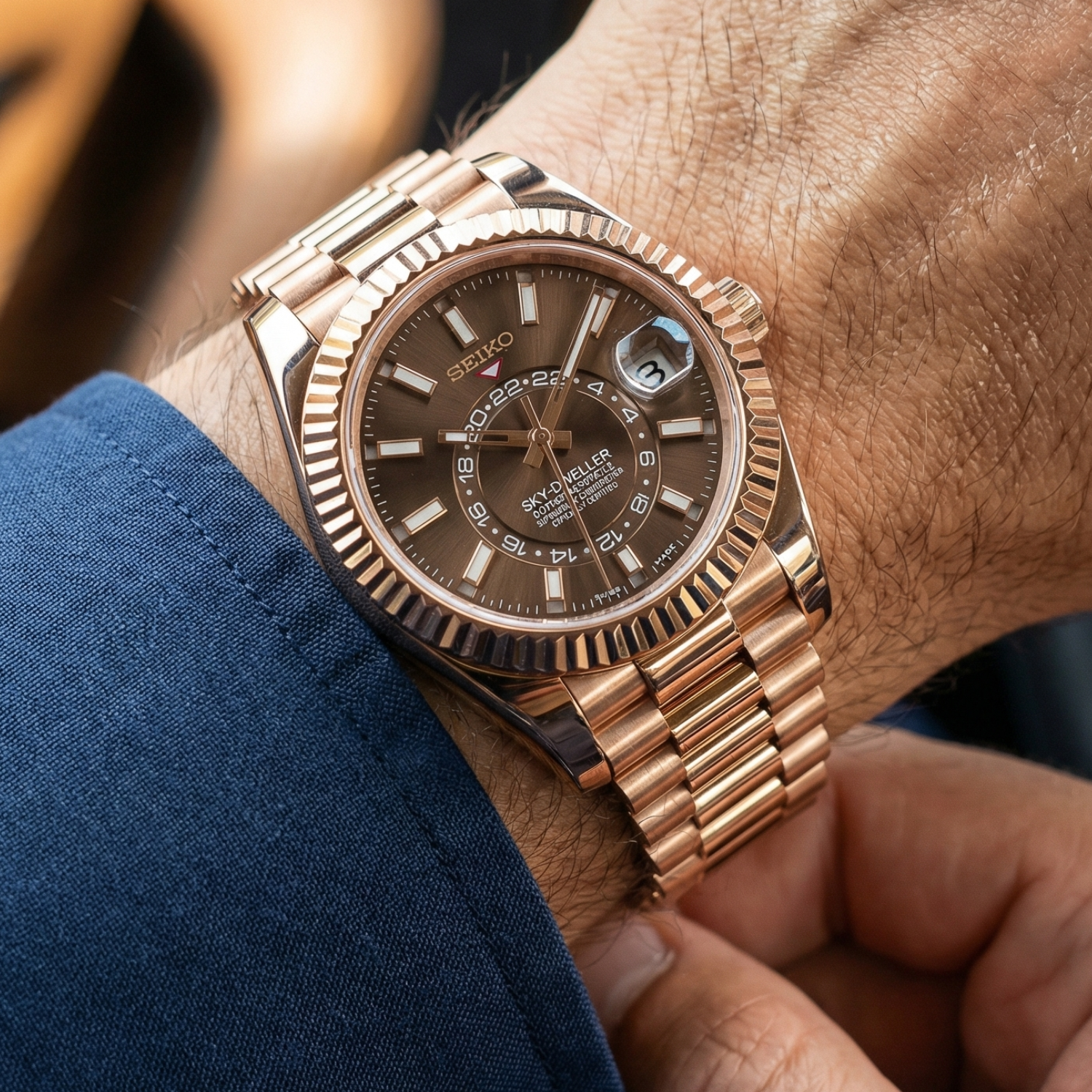 SeikoJust - Sky Dweller Rose Gold Chocolate