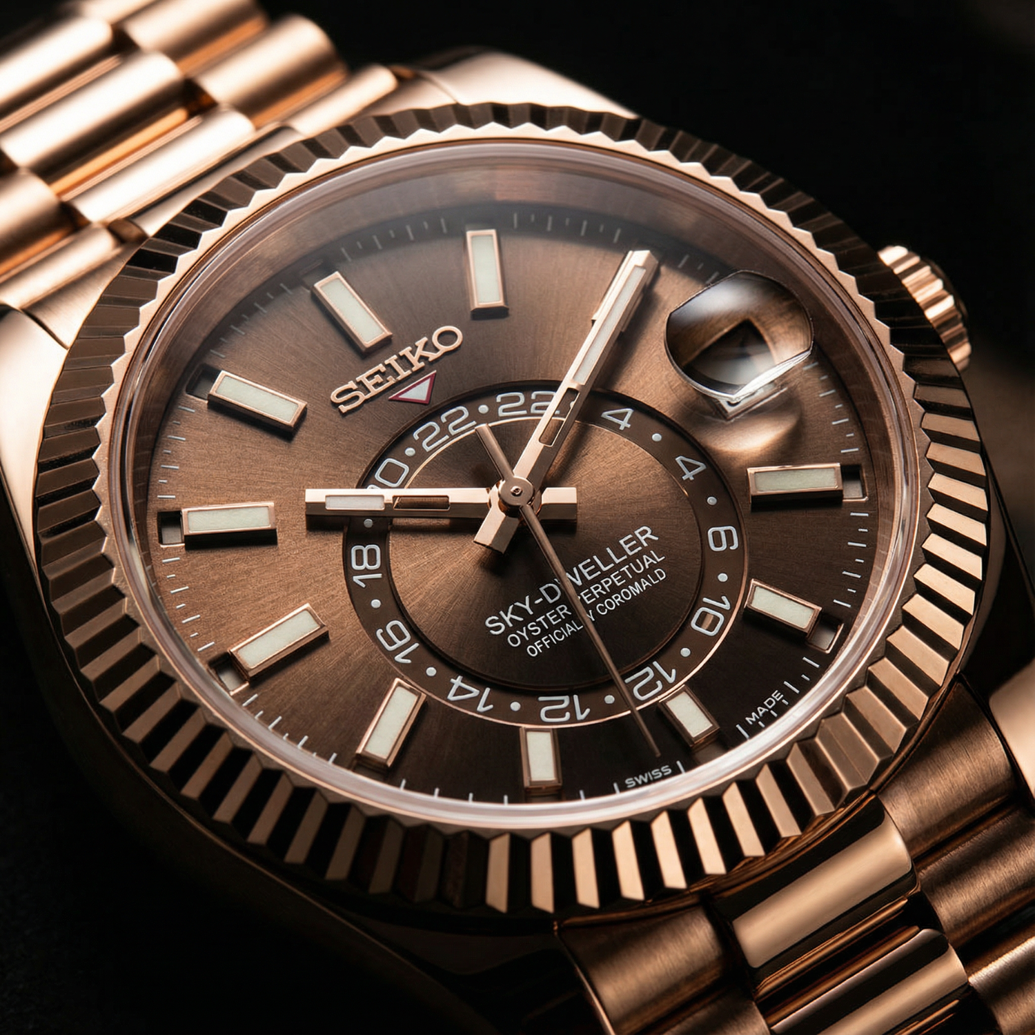 SeikoJust - Sky Dweller Rose Gold Chocolate