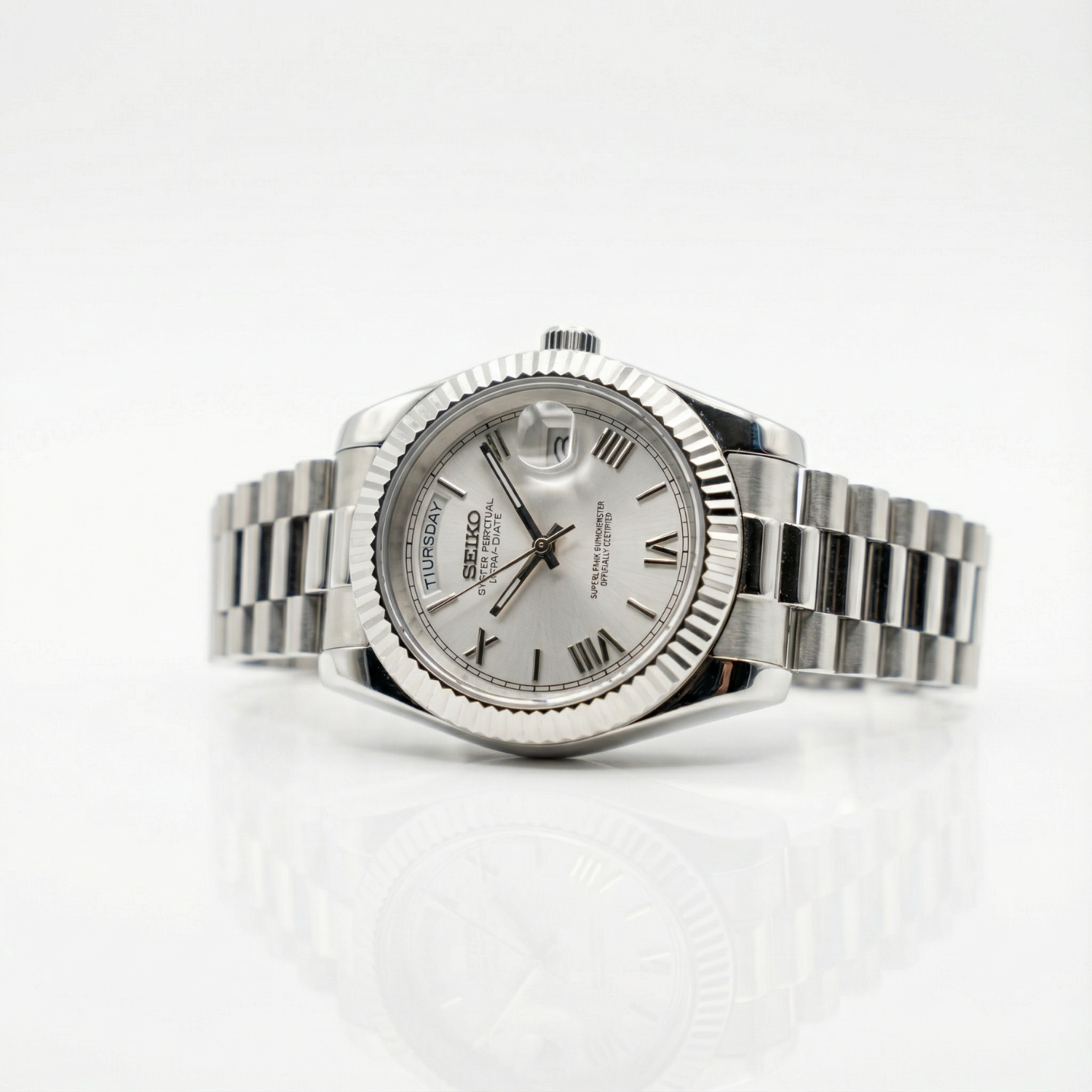 SeikoDate - Roman Silver