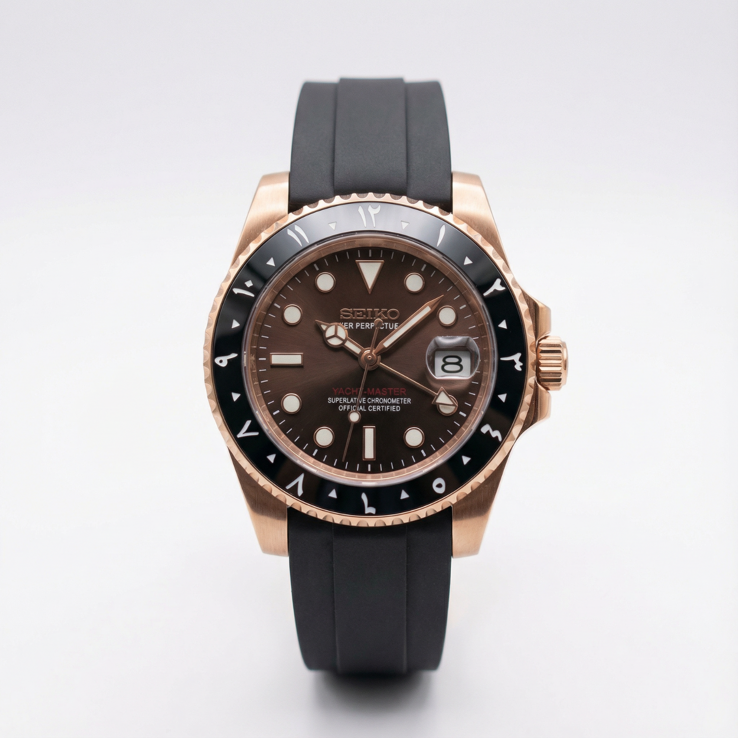 SeikoMariner - Arabic Rose Gold Chocolate