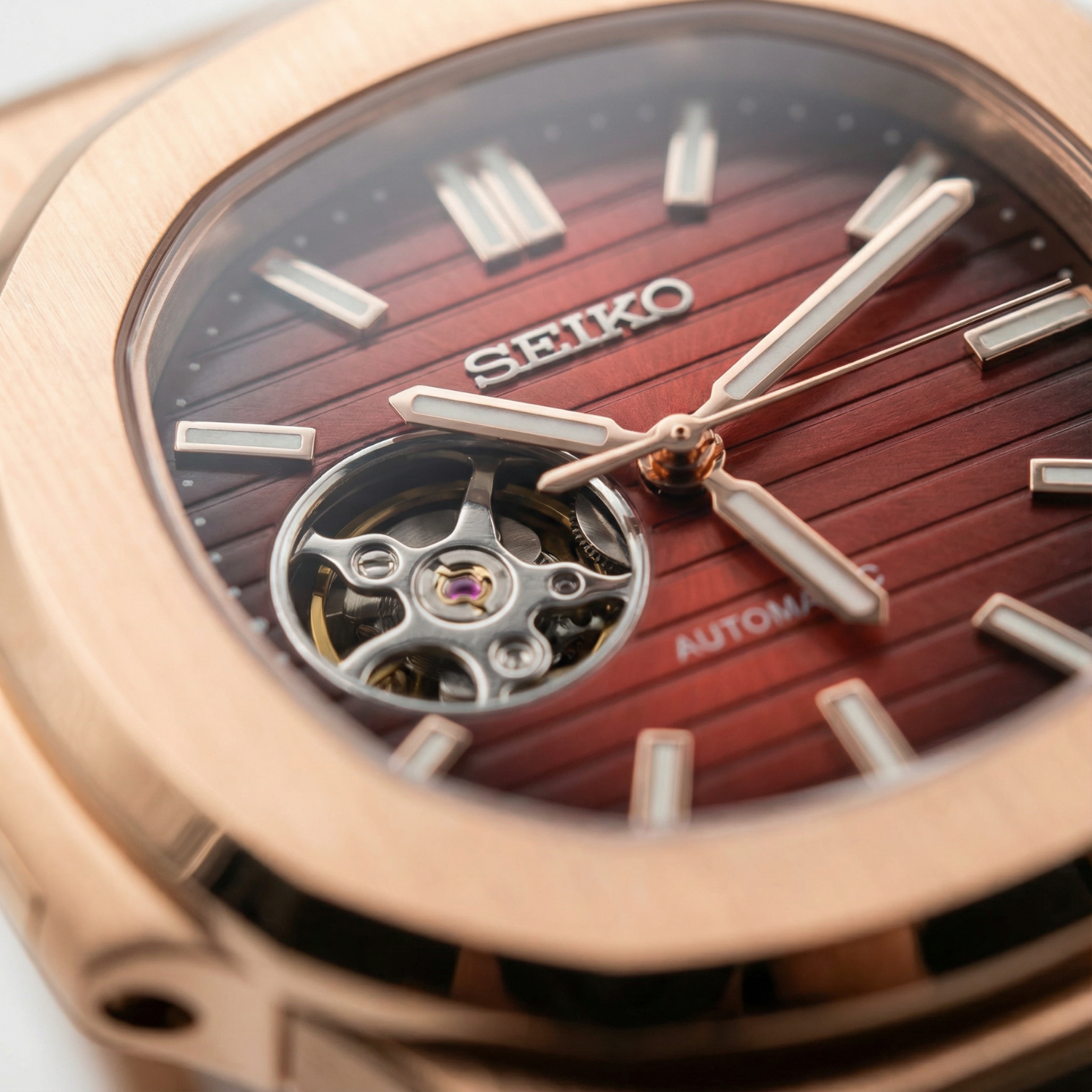 Nautiko Rose - Gold Chocolate Open Movement