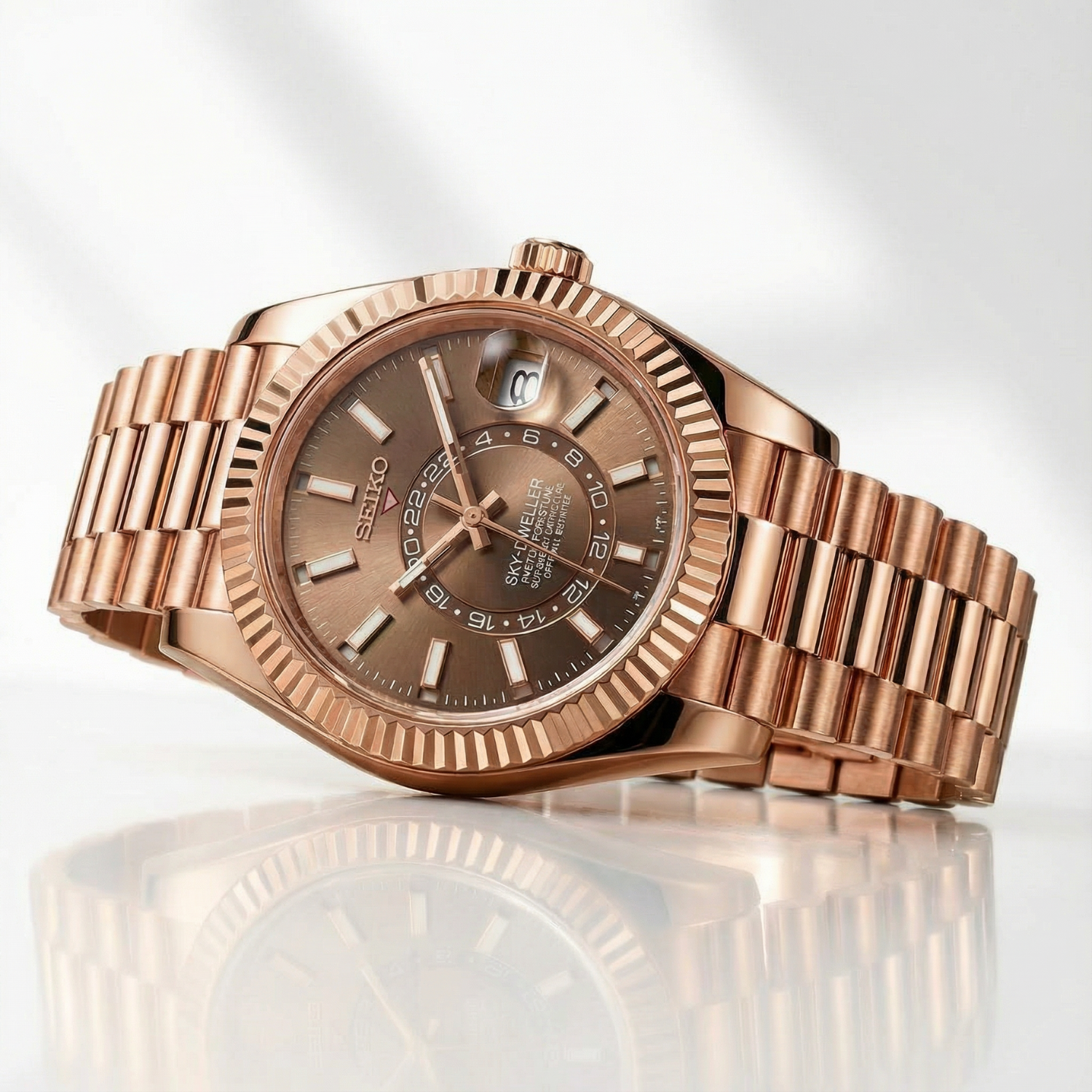 SeikoJust - Sky Dweller Rose Gold Chocolate