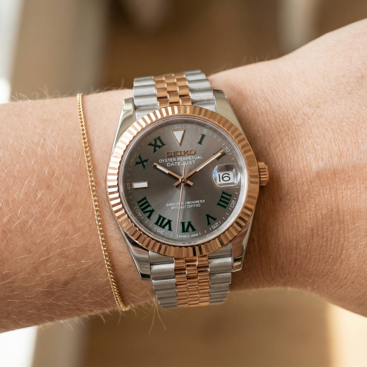 SeikoJust - Wimbledon Silver Rose Gold