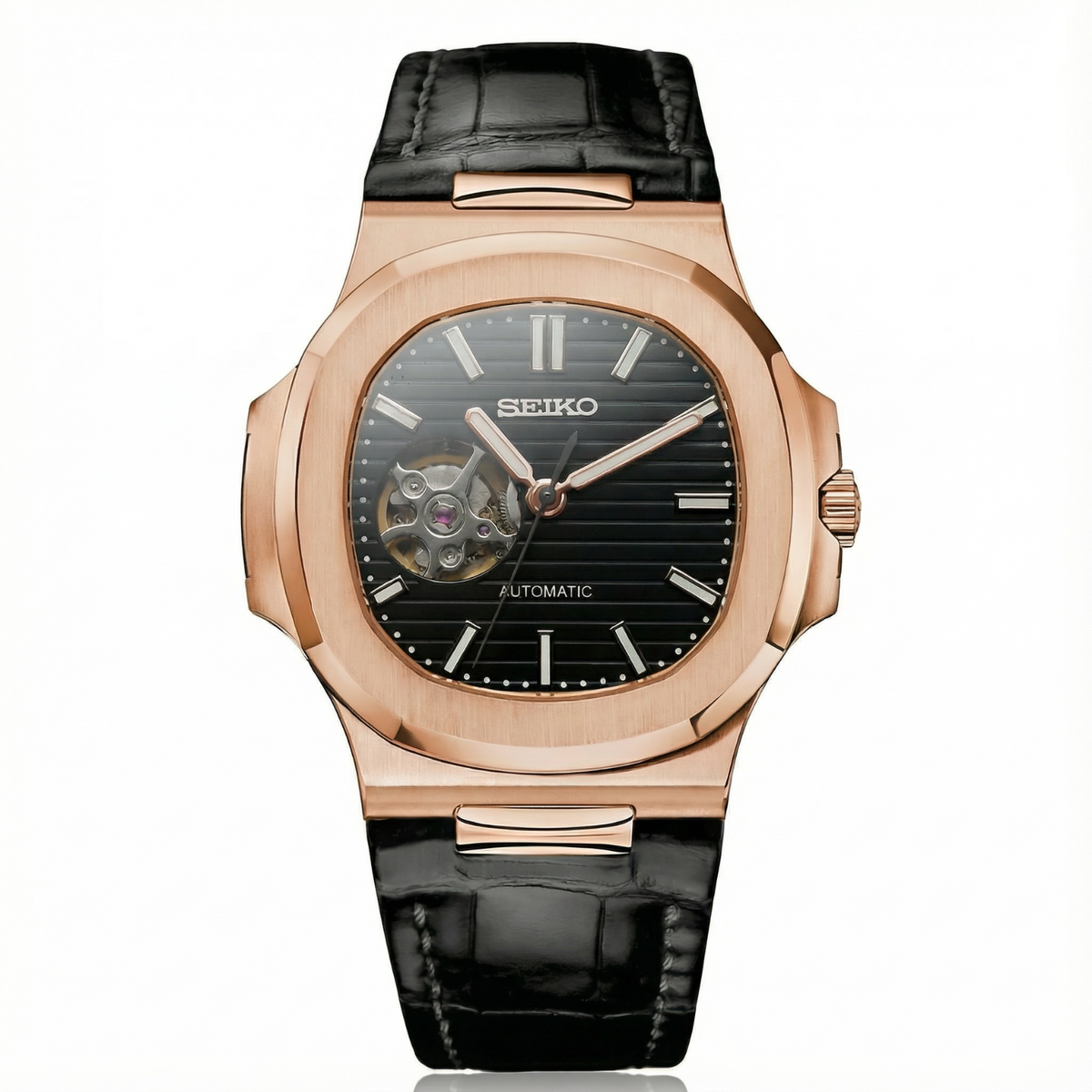 The Monarch — Rose Gold Open Heart Automatic