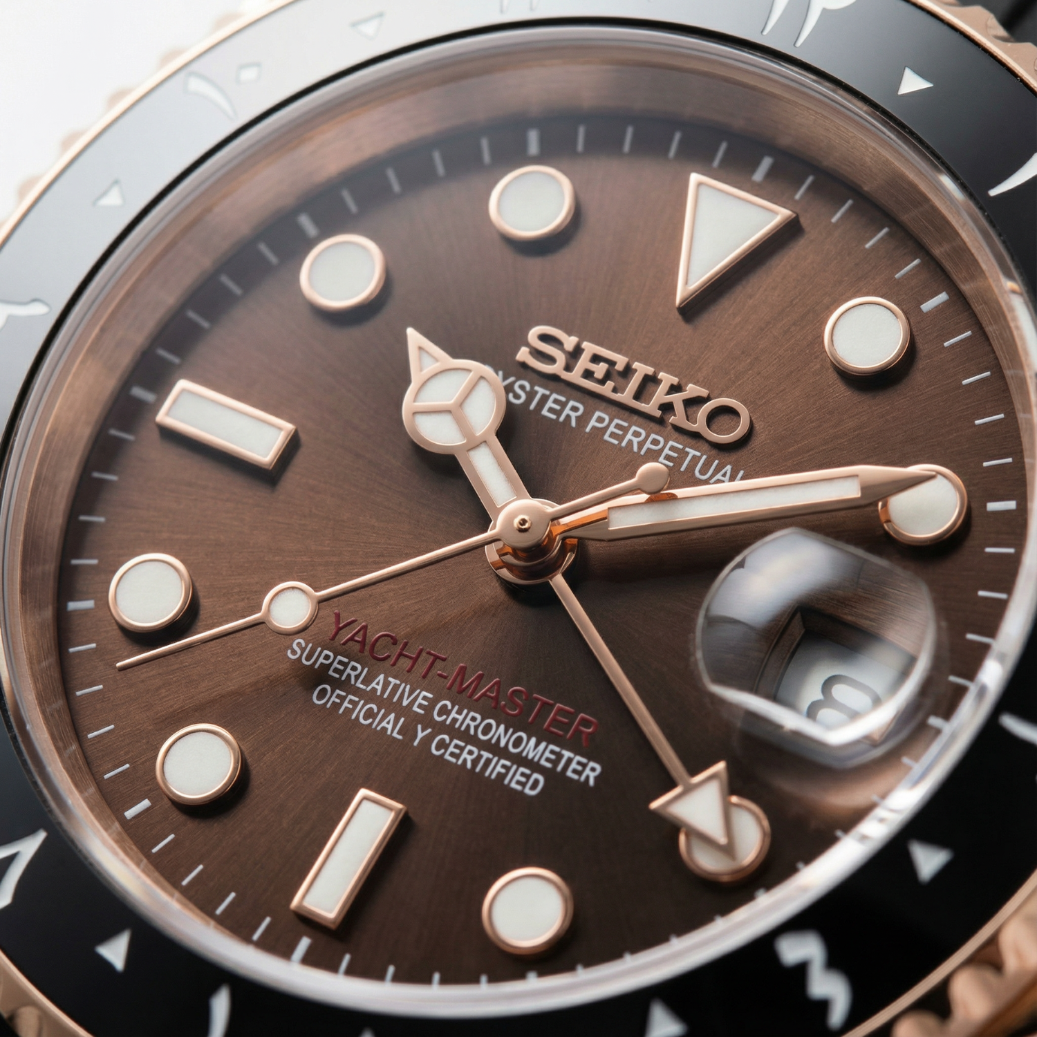 SeikoMariner - Arabic Rose Gold Chocolate