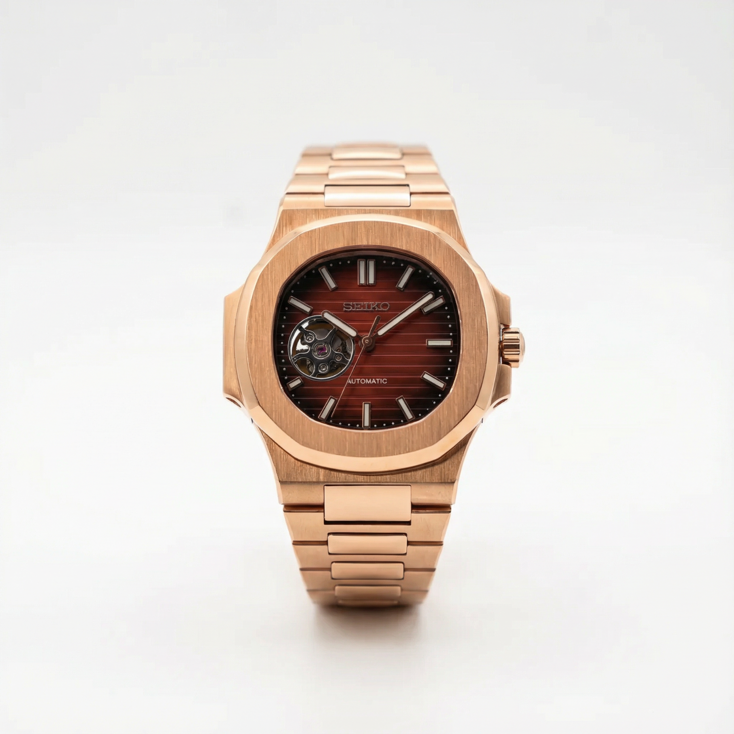 Nautiko Rose - Gold Chocolate Open Movement