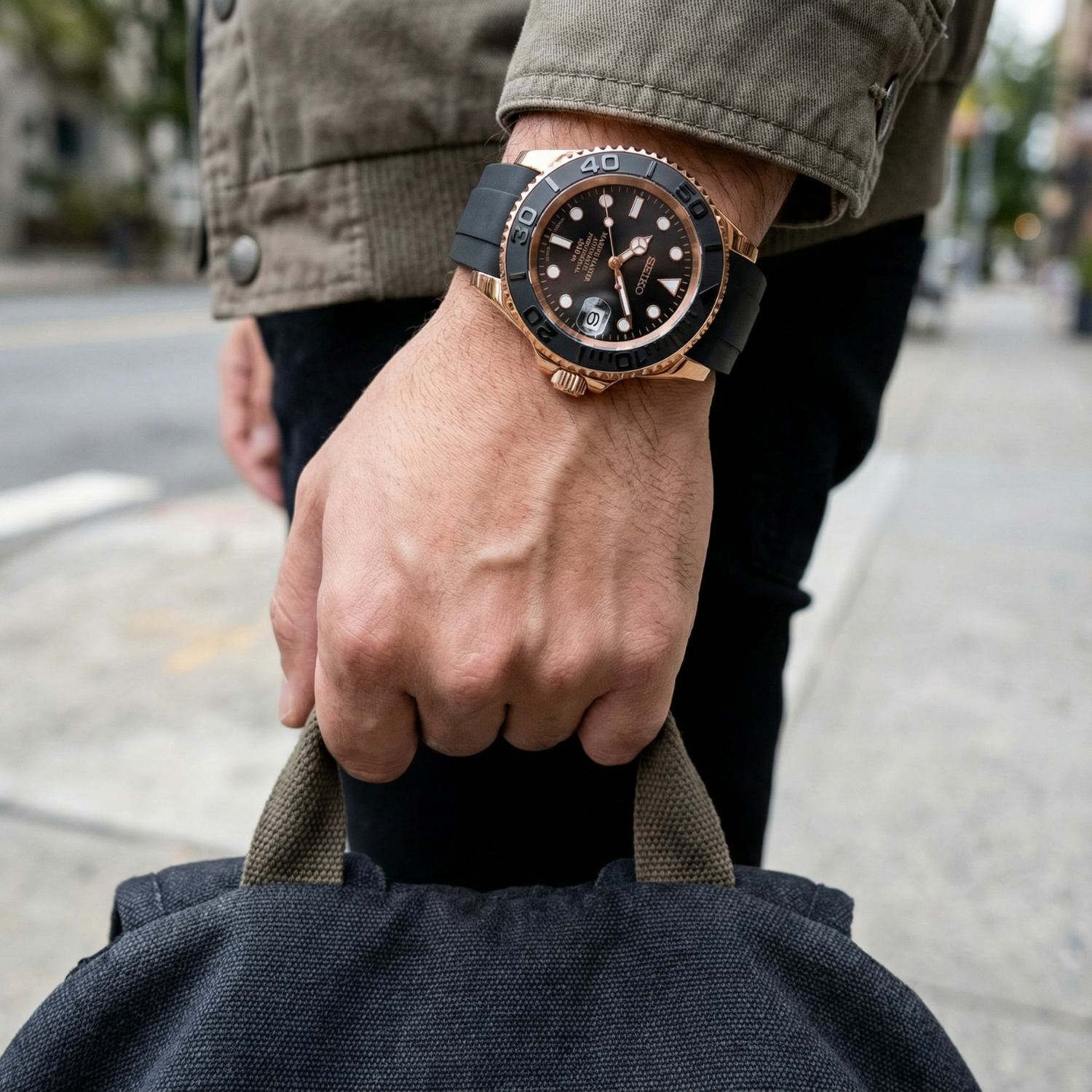 SeikoMariner - Rose Gold Black