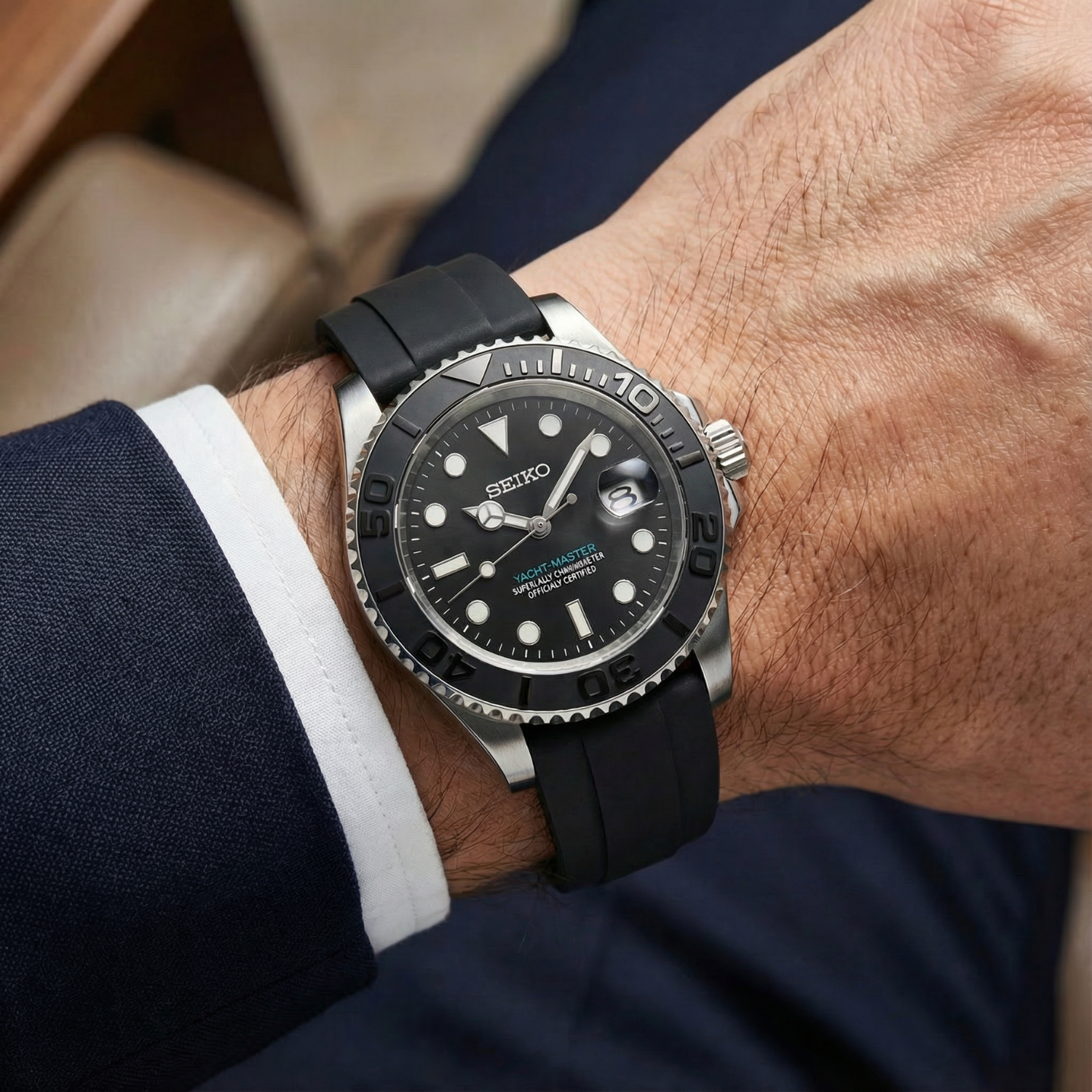 SeikoMariner - Rubber Black