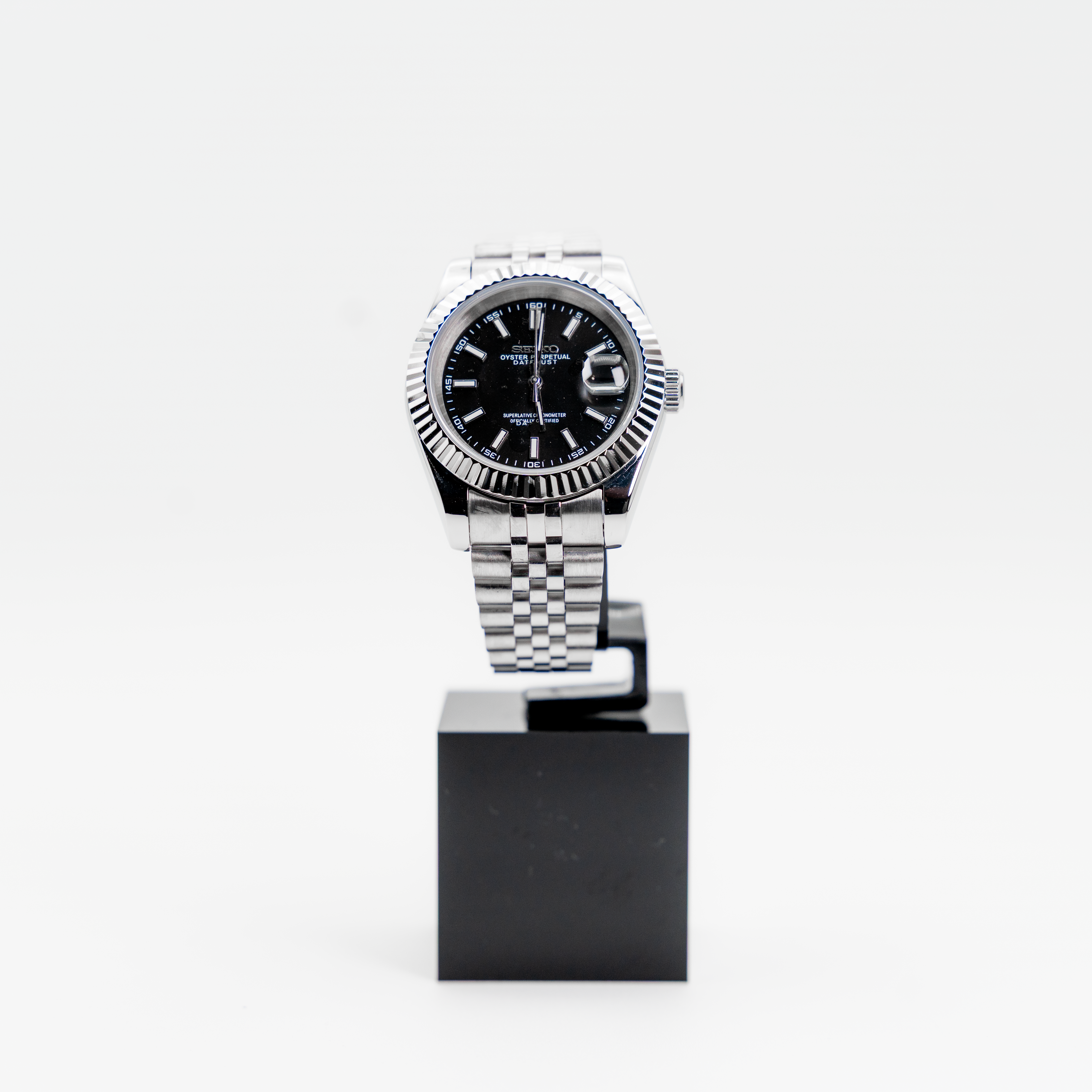 Seiko Watch Silver Black