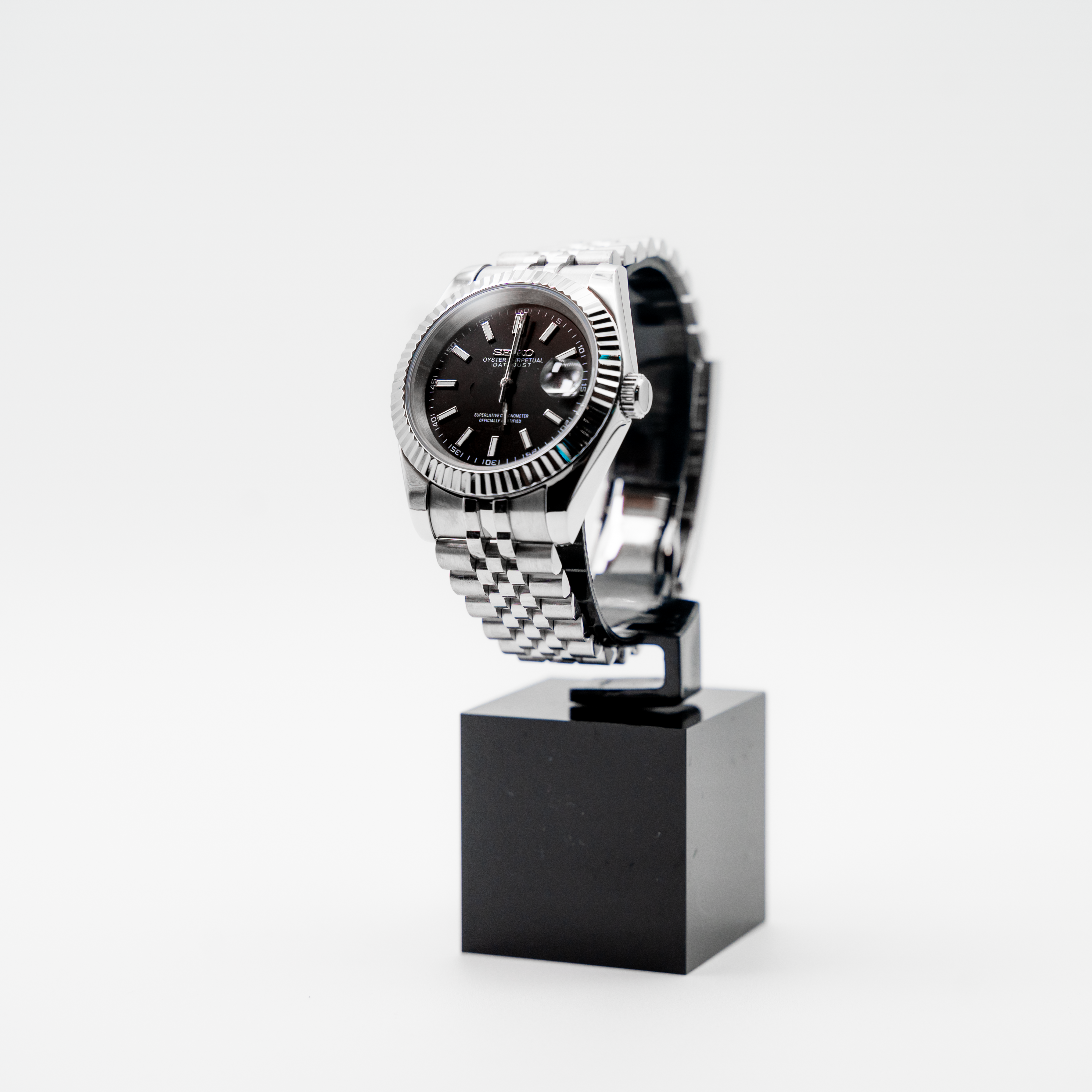 Seiko Watch Silver Black