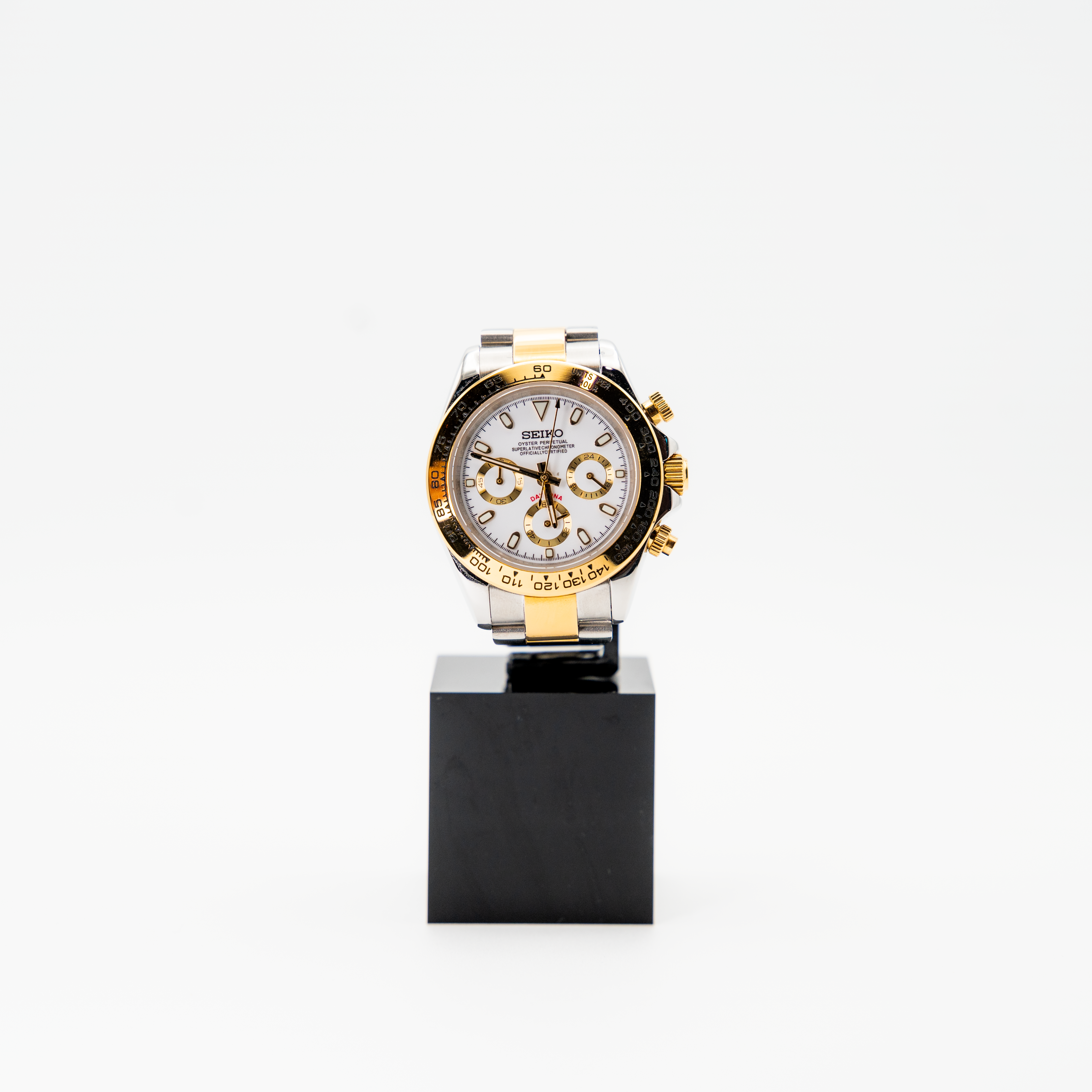 Silver Gold Chronograph 