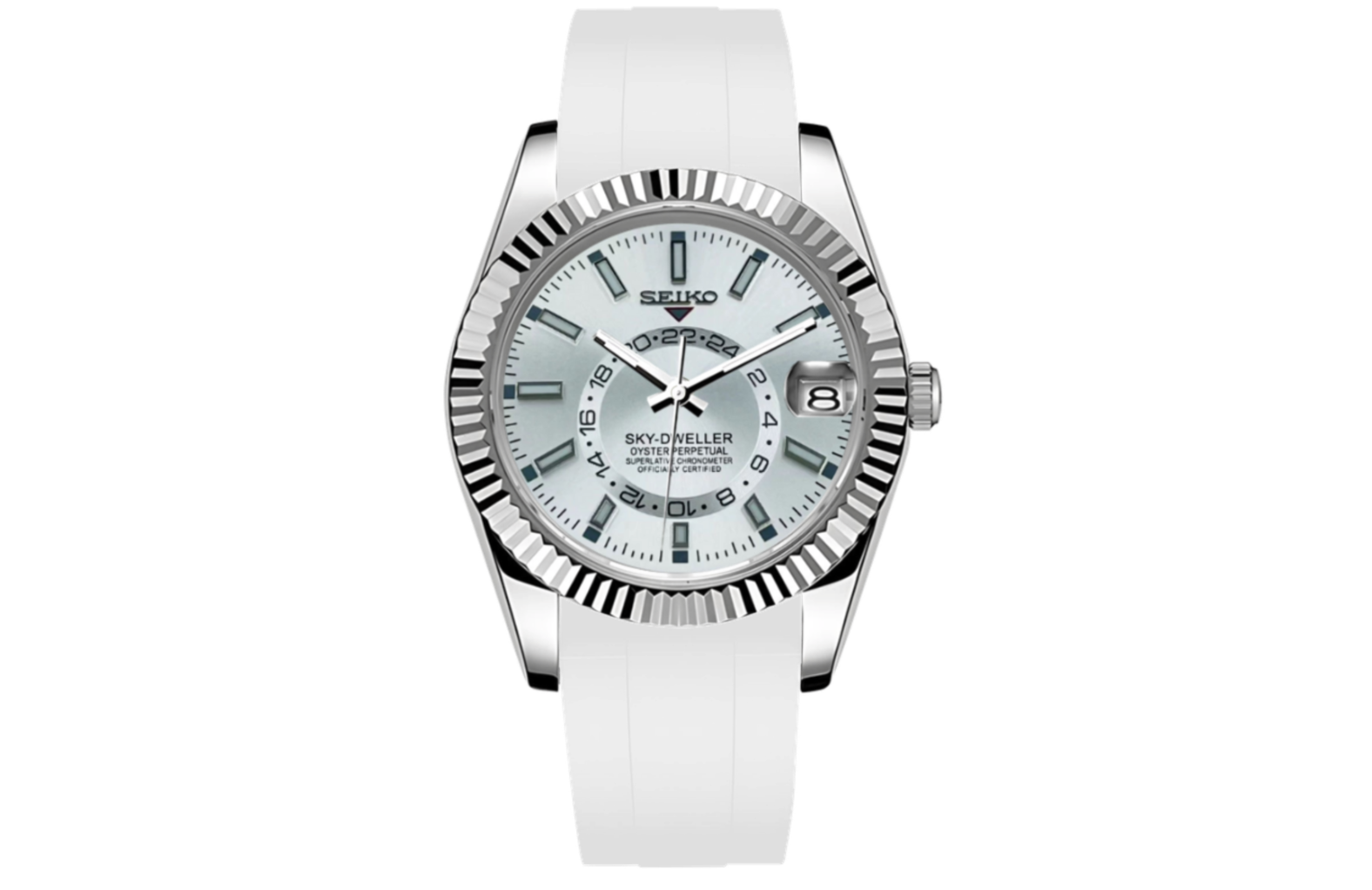 SeikoJust - Sky Dweller Rubber White
